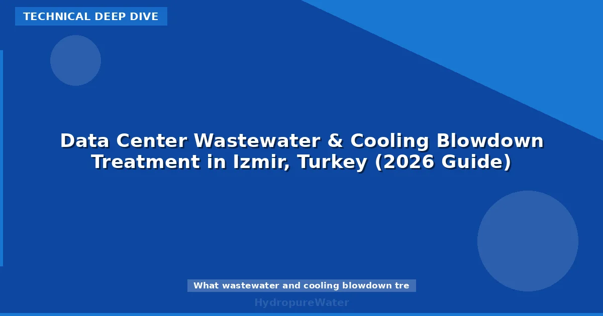 Data Center Wastewater & Cooling Blowdown Treatment in Izmir, Turkey (2026 Guide)