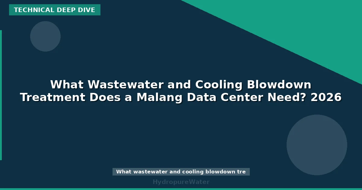 What Wastewater and Cooling Blowdown Treatment Does a Malang Data Center Need? 2026
