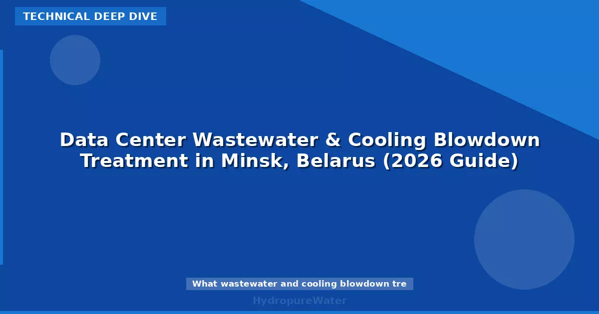 Data Center Wastewater & Cooling Blowdown Treatment in Minsk, Belarus (2026 Guide)