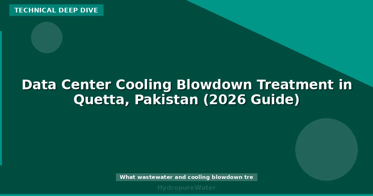 Data Center Cooling Blowdown Treatment in Quetta, Pakistan (2026 Guide)