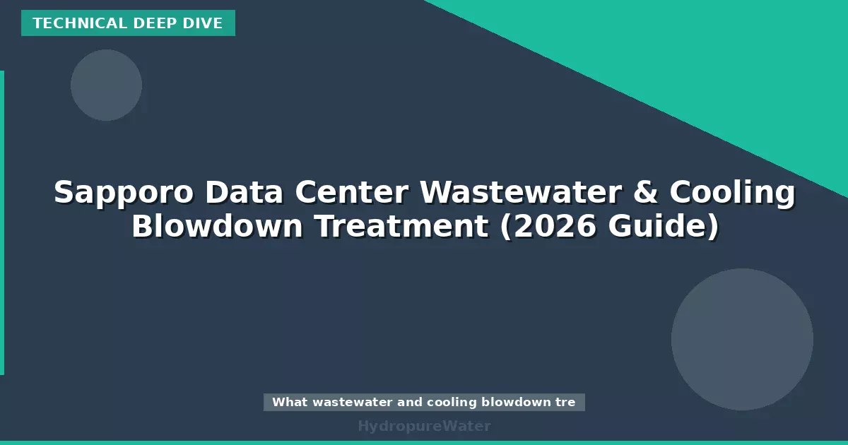 Sapporo Data Center Wastewater & Cooling Blowdown Treatment (2026 Guide)