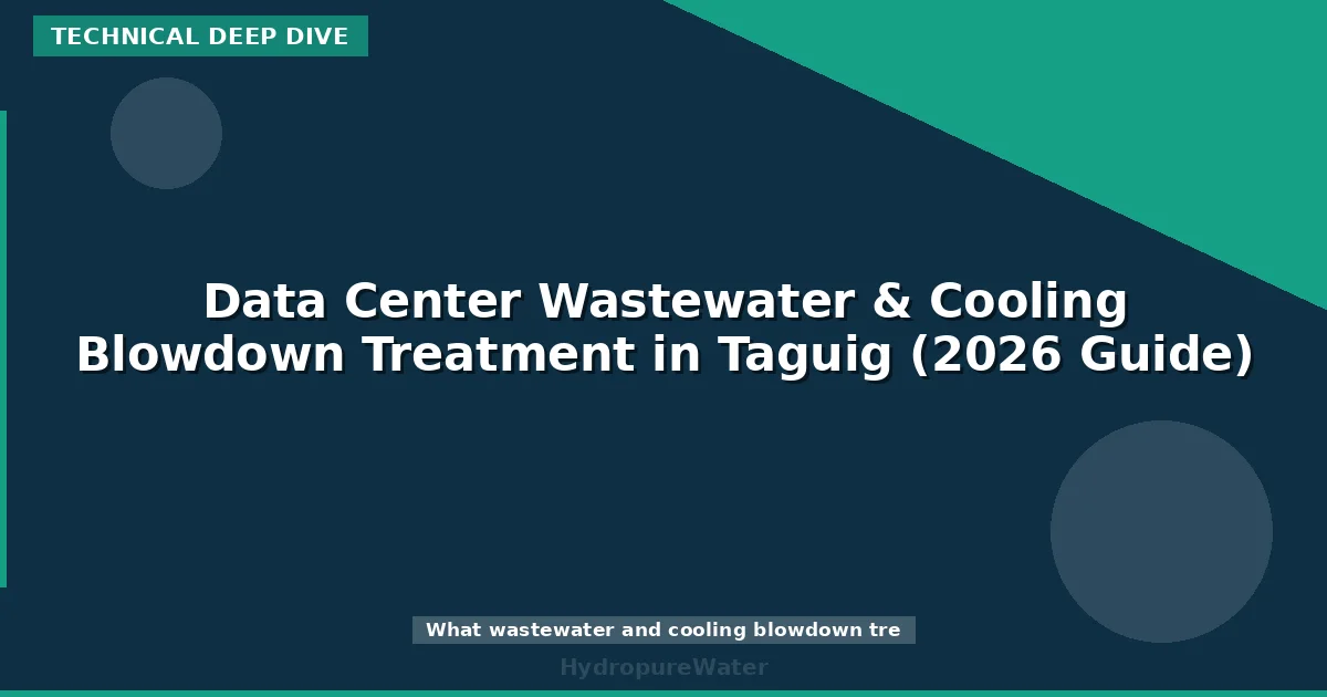 Data Center Wastewater & Cooling Blowdown Treatment in Taguig (2026 Guide)