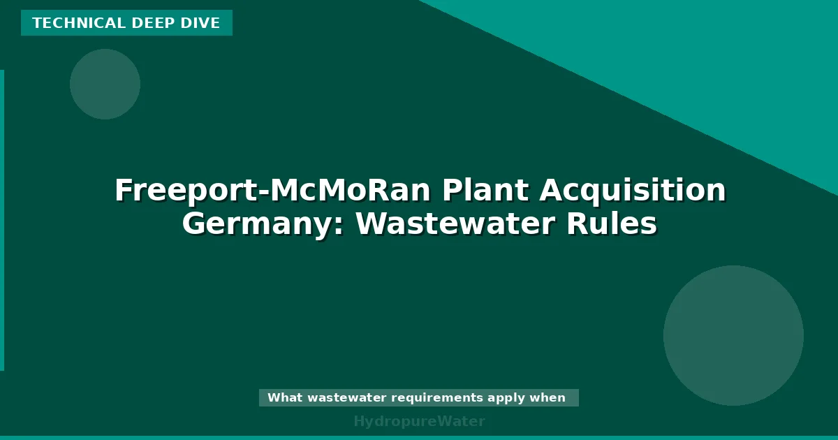 Freeport-McMoRan Plant Acquisition Germany: Wastewater Rules