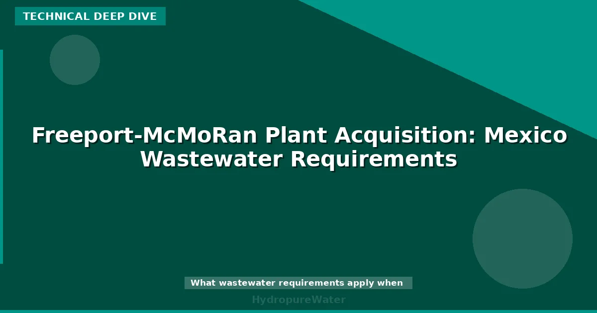 Freeport-McMoRan Plant Acquisition: Mexico Wastewater Requirements