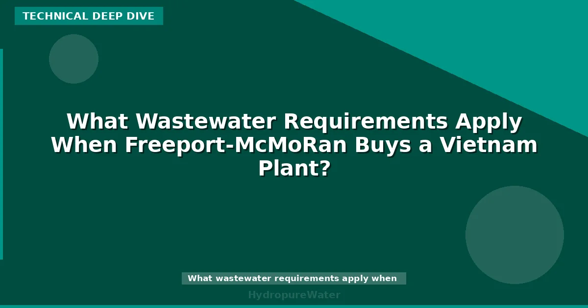 What Wastewater Requirements Apply When Freeport-McMoRan Buys a Vietnam Plant?