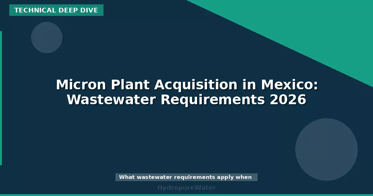 Micron Plant Acquisition in Mexico: Wastewater Requirements 2026
