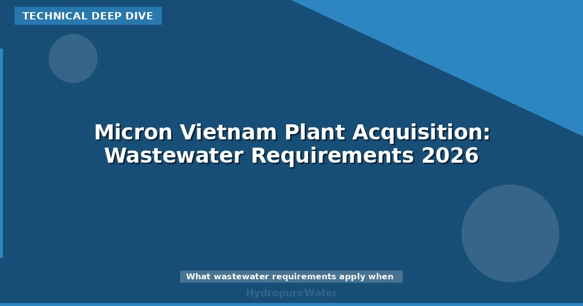 Micron Vietnam Plant Acquisition: Wastewater Requirements 2026
