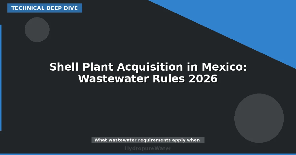 Shell Plant Acquisition in Mexico: Wastewater Rules 2026
