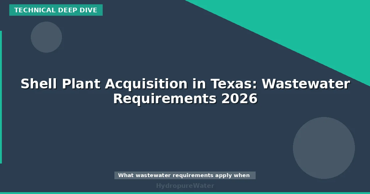 Shell Plant Acquisition in Texas: Wastewater Requirements 2026