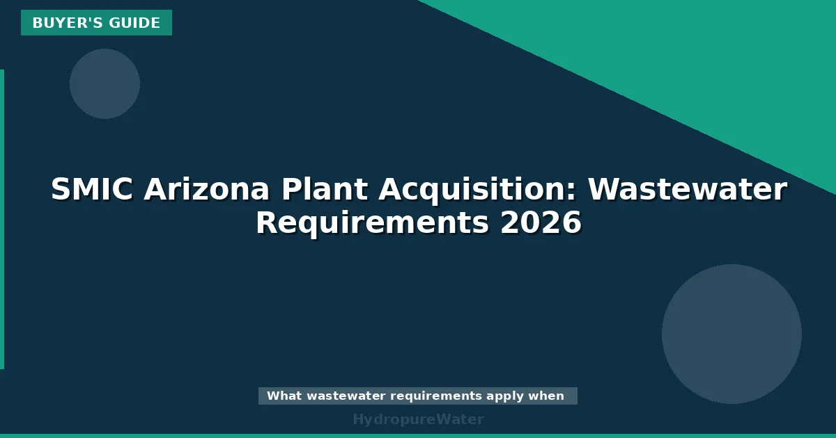 SMIC Arizona Plant Acquisition: Wastewater Requirements 2026