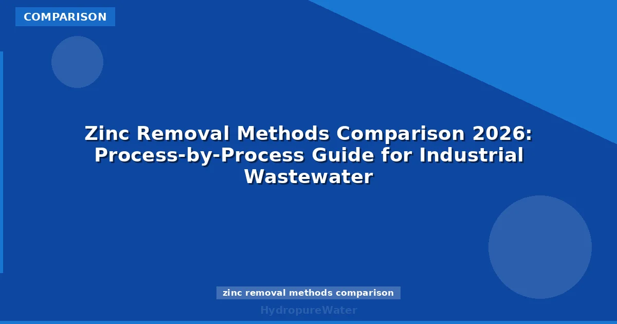 Zinc Removal Methods Comparison 2026: Process-by-Process Guide for Industrial Wastewater