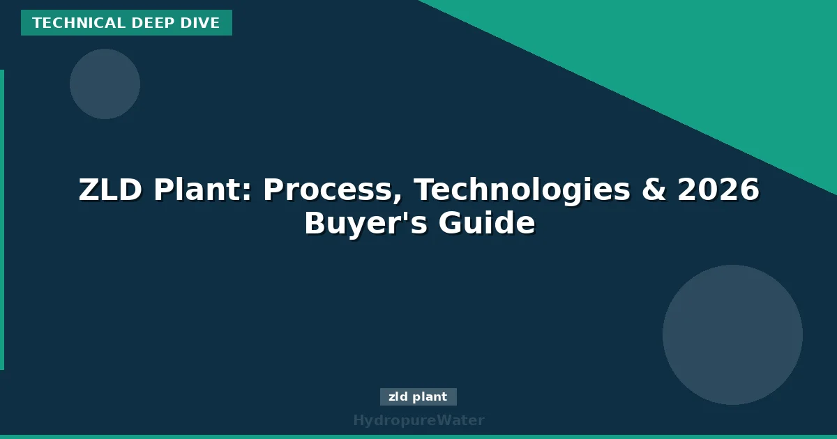 ZLD Plant: Process, Technologies & 2026 Buyer's Guide